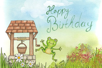 hoppin frog birthday invitation